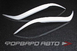 Накладки фар (реснички) Mazda Premacy, CP8W, 99-05г. ABS-пластик, черный  